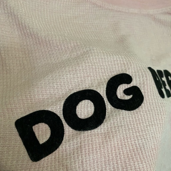 WILDFOX waffle knit pink “Dog Person” long sleeve - Picture 4 of 6